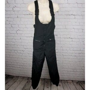 Lift Seven Black Padded Lined Front Zip Adjustable Tapered Snow Ski Bib Pants 8